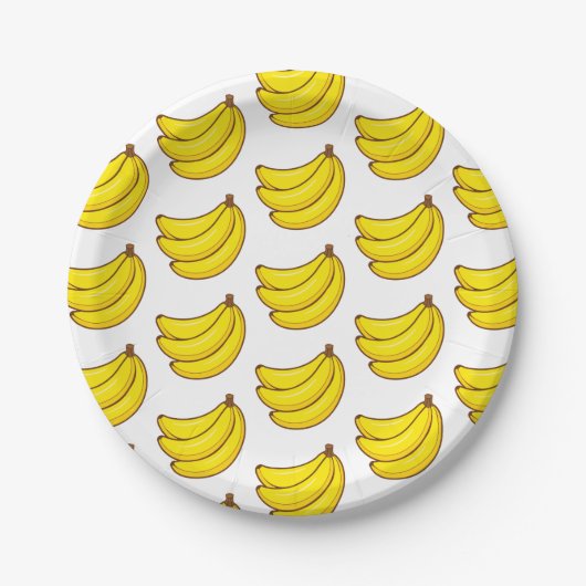 Cute Banana Pattern Papieren Bordje (Voorkant)