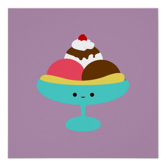Cute Banana Split Poster (Voorkant)