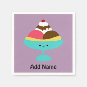 Cute Banana Split Servetten