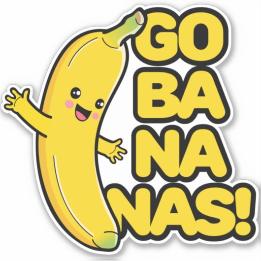 Cute Banana Sticker (Voorkant)