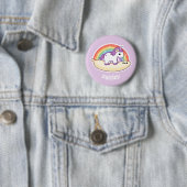 Cute Banana Unicorn Ronde Button 5,7 Cm (In situ)