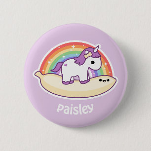 Cute Banana Unicorn Ronde Button 5,7 Cm