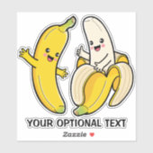 Cute Bananas Custom text stickers (Vel)