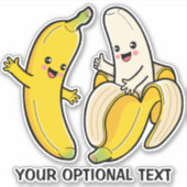 Cute Bananas Custom text stickers (Voorkant)
