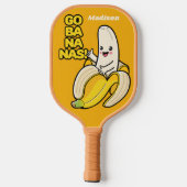 Cute Bananas douanenaam Pickleball Paddle (Achterkant)