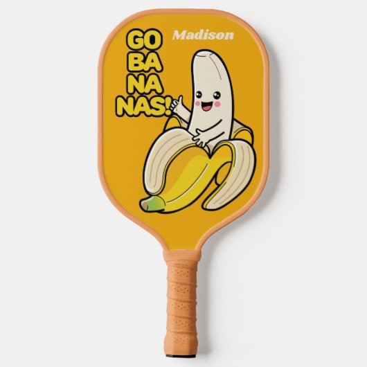 Cute Bananas douanenaam Pickleball Paddle (Achterkant)