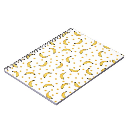 Cute Bananas - Seamless - Fruit Pattern Notitieboek (Linkerzijde)