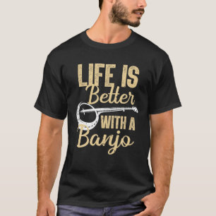 Cute banjo voor mannen Bluegrass country Music B T-shirt