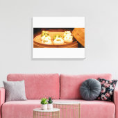Cute bao buns canvas afdruk (Insitu (Woonkamer))