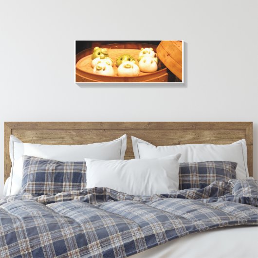 Cute bao buns canvas afdruk (Insitu (Slaapkamer))
