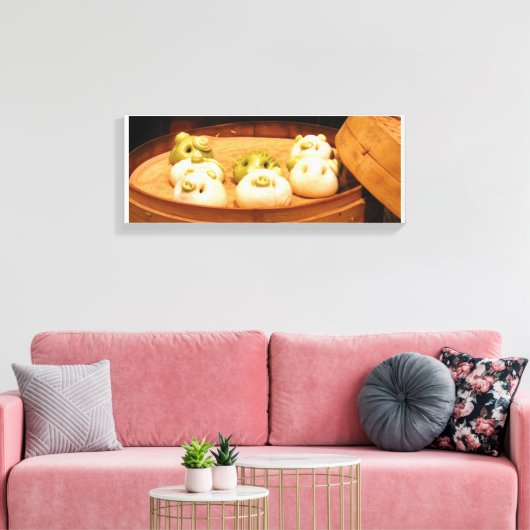 Cute bao buns canvas afdruk (Insitu (Woonkamer))