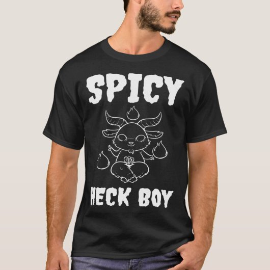 Cute Baphomet Horned Sabbatic Goat Spicy Heck Boy T-shirt (Voorkant)