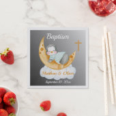 Cute Baptism Baby Penguin and Moon Servet (Insitu)