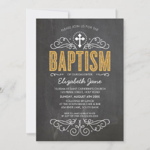 CUTE BAPTISM elegant goudglitter-type Kaart