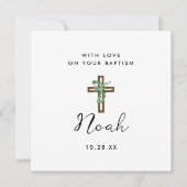 Cute Baptism Kaart for Godson Baptism Celebration (Voorkant)