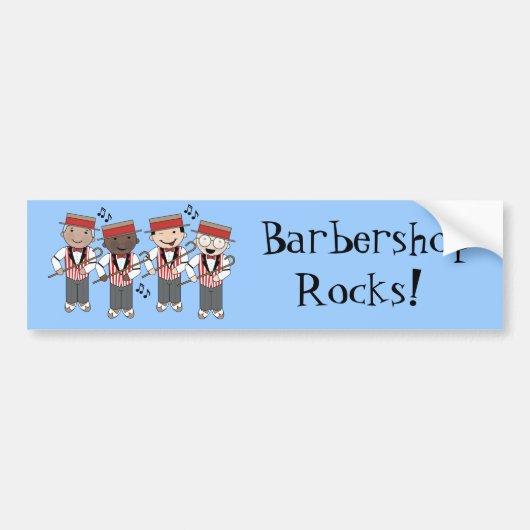 Cute Barbershop Quartet Gift Bumpersticker (Voorkant)
