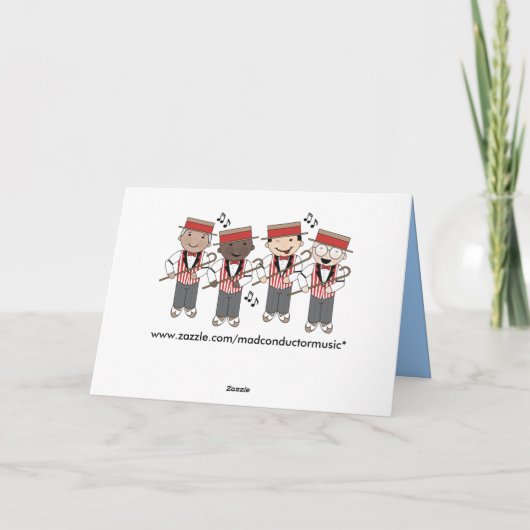 Cute Barbershop Quartet Gift Kaart (Achterkant)