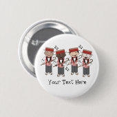Cute Barbershop Quartet Gift Ronde Button 5,7 Cm (Voorkant /achterkant)
