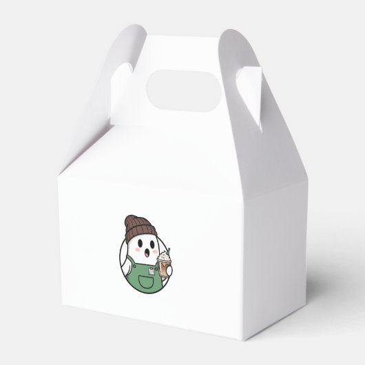 Cute Barista Character Coffee Lover Party Favor Bo Bedankdoosjes (Voorkant Zijde)