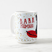 Cute BARK Humbug Hondenliefhebbers Kerstmis Koffiemok (Voorkant links)