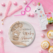 Cute Barly Wait Balloons Beige Theme Baby shower Papieren Bordje (Feest)