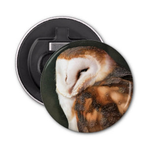 CUTE BARN OWL BUTTON FLESOPENER