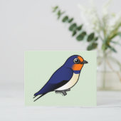 Cute Barn Swallow Briefkaart (Staand voorkant)