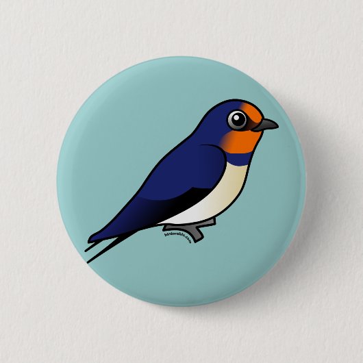Cute Barn Swallow Ronde Button 5,7 Cm (Voorkant)
