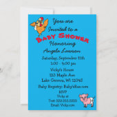 Cute Barn Yard Animals Boerderij Veronderd Baby sh Kaart (Achterkant)