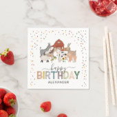 Cute Barnyard Birthday Party Napkins Servet (Insitu)