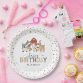 Cute Barnyard Birthday Party Papieren Bordje (Feest)
