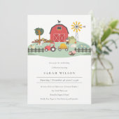 Cute Barnyard Boerderij Animal Any Age Birthday In Bedankkaart (Staand voorkant)