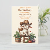 Cute Barnyard Boerderij Birthday Kaart (Staand voorkant)
