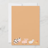 Cute barnyard farm-neutraal baby shower kaart (Achterkant)