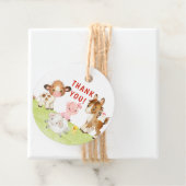 Cute Barnyard Friends Baby shower Bedankjes Labels (In situ)
