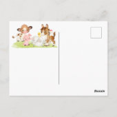 Cute Barnyard Friends Baby shower Hartelijk dank Briefkaart (Achterkant)