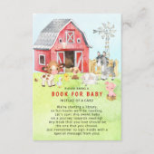 Cute Barnyard Friends Baby shower Informatiekaartje (Voorkant)