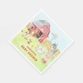 Cute Barnyard Friends Baby shower Servet (Hoek)