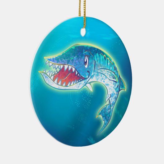 Cute Barracuda Keramisch Ornament (Rechts)