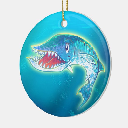 Cute Barracuda Keramisch Ornament (Links)