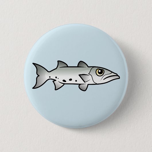 Cute Barracuda Ronde Button 5,7 Cm (Voorkant)