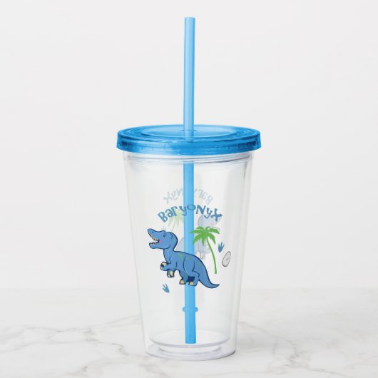 Cute Baryonyx Acryl Drinkbeker (Voorkant)