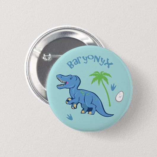 Cute Baryonyx Ronde Button 5,7 Cm (Voorkant /achterkant)