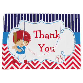 Cute Baseball Brunette Hair Boy Birthday Groot Cadeauzakje