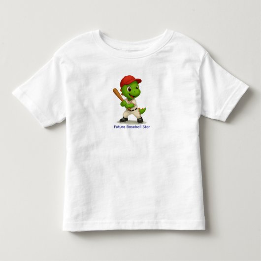 Cute Baseball Dino T-shirt  (Voorkant)