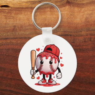 Cute Baseball Drip Cartoon Mascotte Kids Sportsshi Sleutelhanger