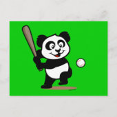 Cute Baseball Panda Briefkaart (Voorkant)
