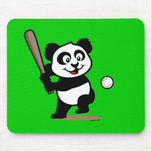 Cute Baseball Panda Muismat