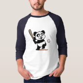 Cute Baseball Panda T-shirt (Voorkant)