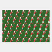 Cute Baseball Player Kids Photo Green Custom Inpakpapier Vel (Voorkant 3)